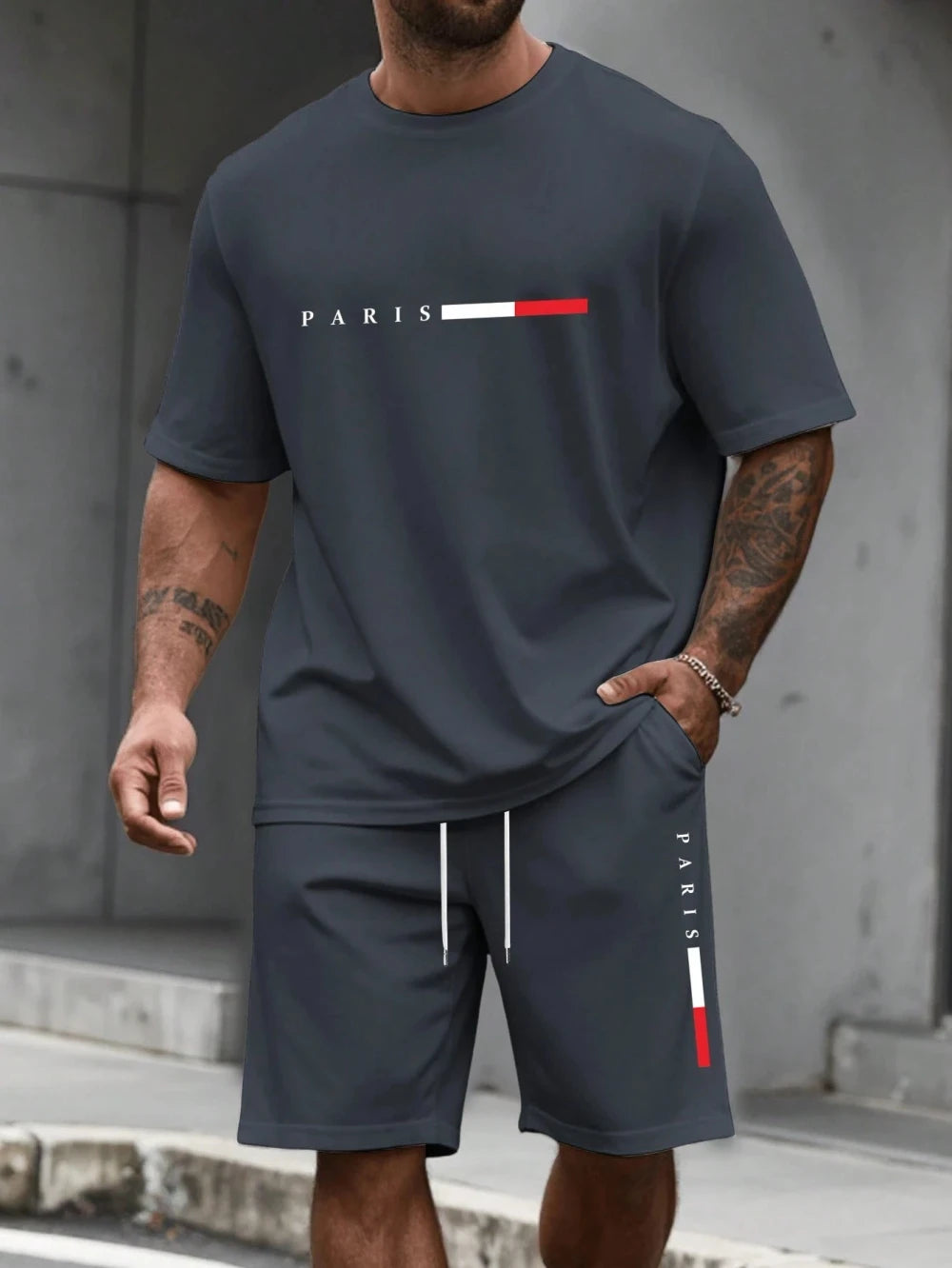 Mens Short Sleeve Athletic Tracksuit