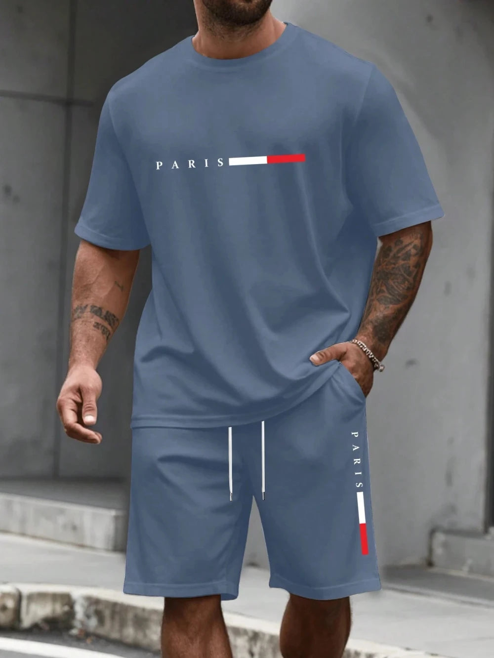 Mens Short Sleeve Athletic Tracksuit