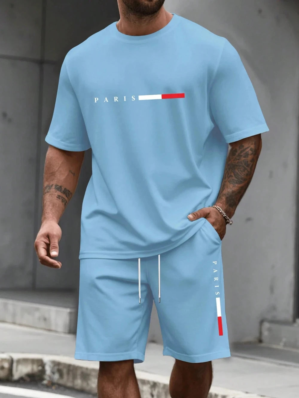 Mens Short Sleeve Athletic Tracksuit