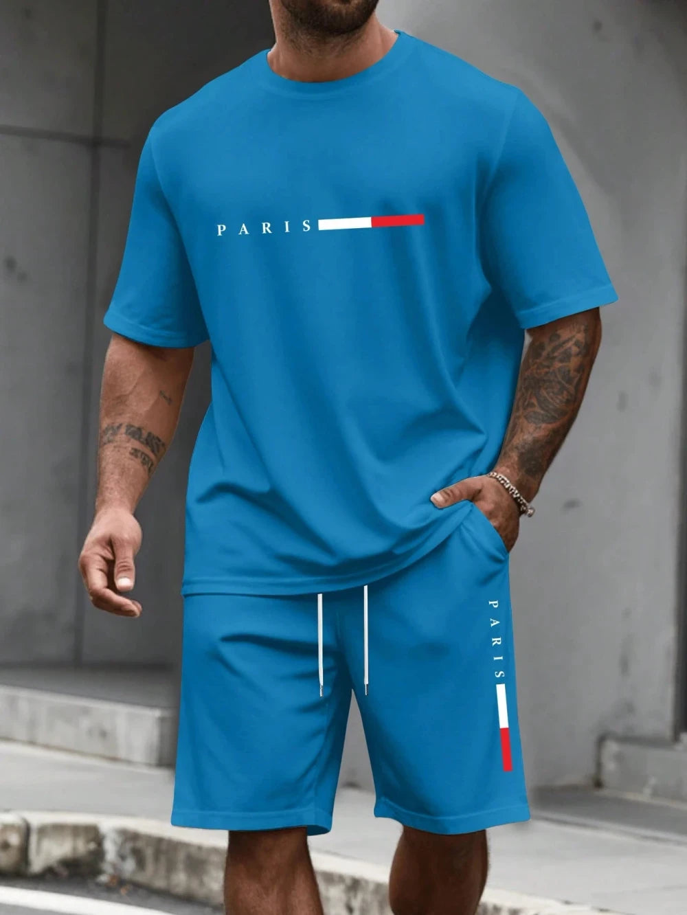 Mens Short Sleeve Athletic Tracksuit