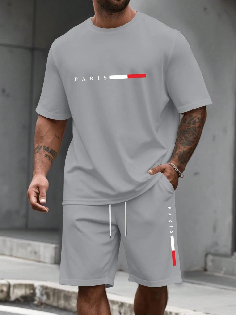 Mens Short Sleeve Athletic Tracksuit
