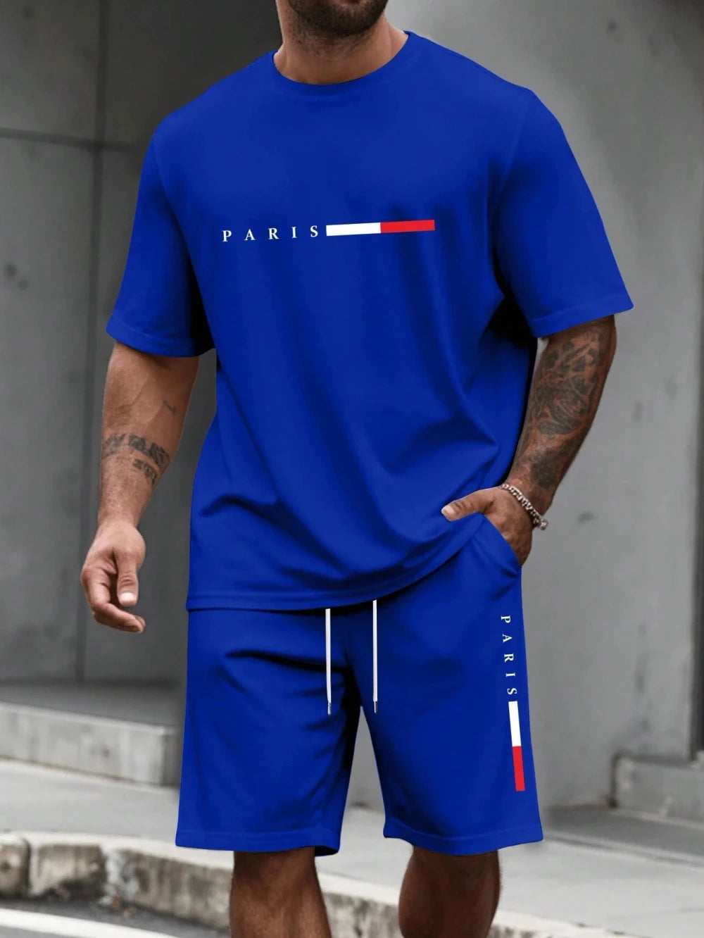 Mens Short Sleeve Athletic Tracksuit