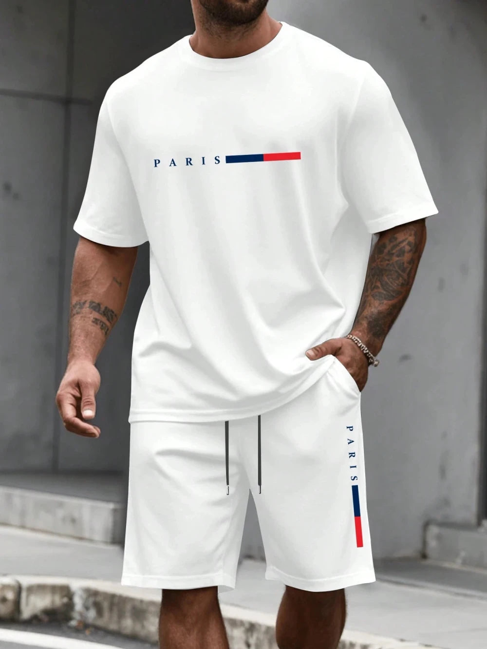 Mens Short Sleeve Athletic Tracksuit