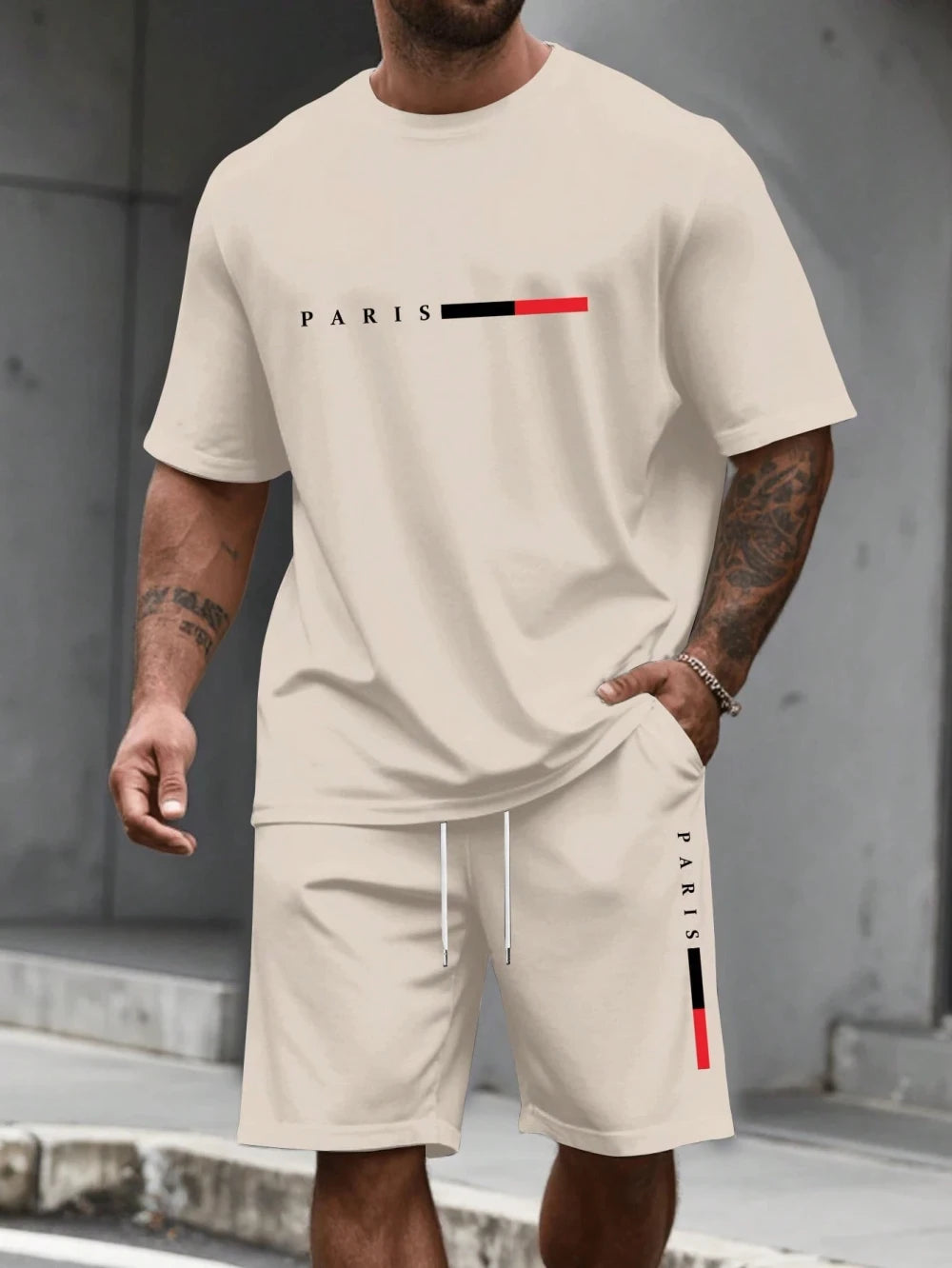 Mens Short Sleeve Athletic Tracksuit